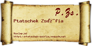 Ptatschek Zsófia névjegykártya